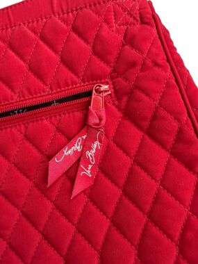 Vera Bradley Red Quilted Crossbody Bag Classic Shoulder Purse